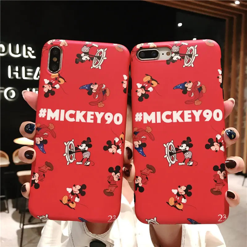 Cute Cartoon Disneys Mickey Mouse Case For iPhone X XS Case For Coque iPhone 6 6S 7 8 Plus XR XS Max Soft TPU IMD Phone Cover
Cute Cartoon Disneys Mickey Mouse Case For iPhone X XS Case For Coque iPhone 6 6S 7 8 Plus XR XS Max Soft TPU IMD Phone Cover