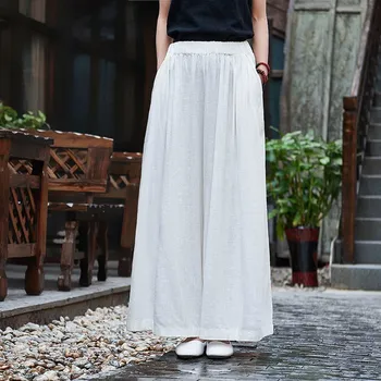 2019 Spring Summer Women Cotton Linen Pants Casual Solid Linen Wide Legs Pants Retro Female Elastic Waist Pants
2019 Spring Summer Women Cotton Linen Pants Casual Solid Linen Wide Legs Pants Retro Female Elastic Waist Pants