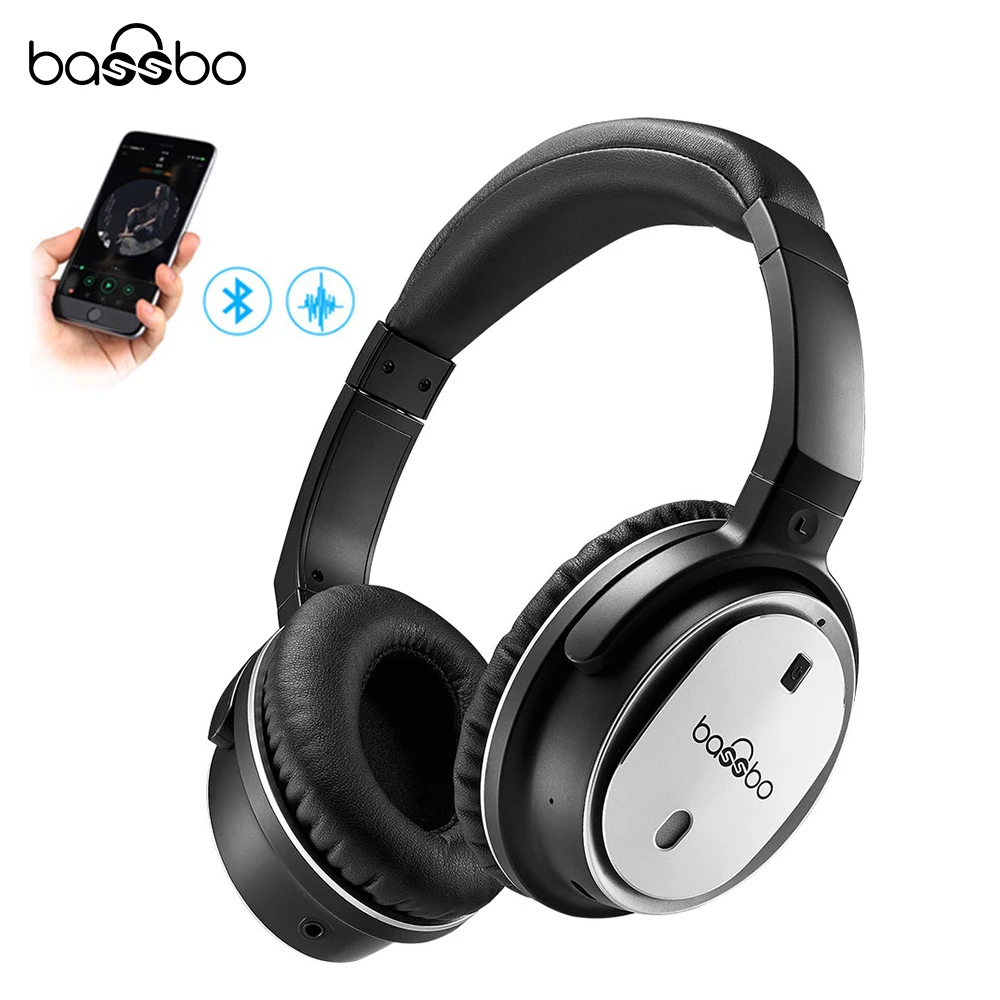 Active Noise Cancelling ANC Wireless Bluetooth Headphones wired Headset with Microphone for phone Over Ear earphone Bassbo BNC80
Active Noise Cancelling ANC Wireless Bluetooth Headphones wired Headset with Microphone for phone Over Ear earphone Bassbo BNC80