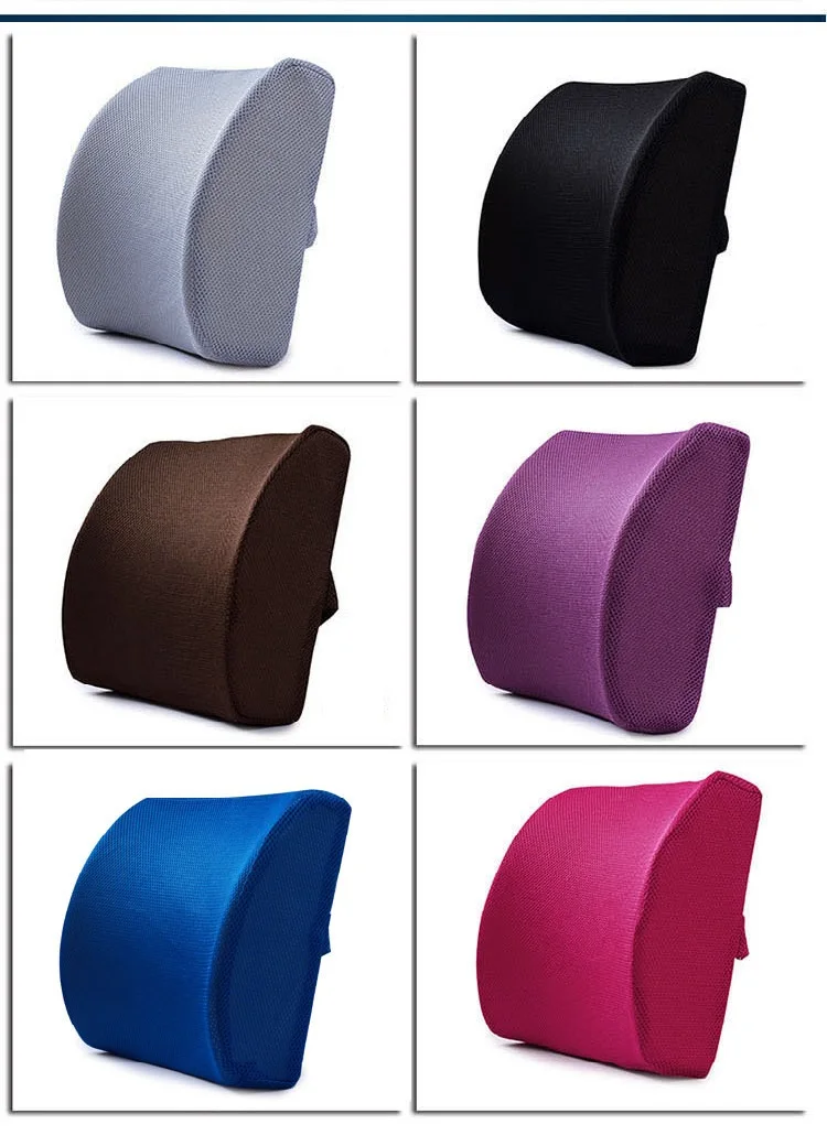 Memory Foam Breathable Healthcare Lumbar Cushion Back Waist seat Support Travel Pillow Car Seat Home Office Pillows Relieve Pain 15