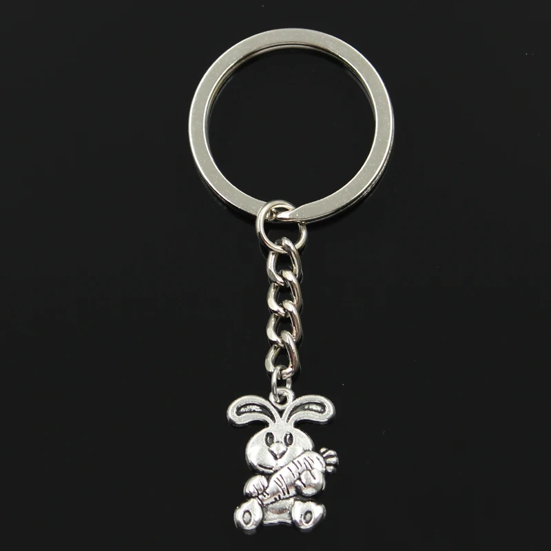 Fashion 30mm Key Ring Metal Key Chain Keychain Jewelry Antique Silver Plated rabbit bunny carrot easter 21x15mm Pendant
Fashion 30mm Key Ring Metal Key Chain Keychain Jewelry Antique Silver Plated rabbit bunny carrot easter 21x15mm Pendant