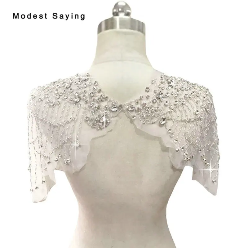 2017 New Real Photo Luxury Sparkly Bridal Capes Shrugs with Rhinestone and Crystal Shawls Beaded Wedding Boleros Accessories L2
2017 New Real Photo Luxury Sparkly Bridal Capes Shrugs with Rhinestone and Crystal Shawls Beaded Wedding Boleros Accessories L2