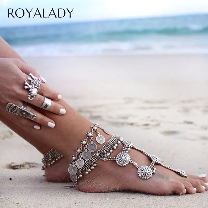 Vintage Multi Coins Anklet Boho Charms Tassels Silver Plated Foot Chain 2019 Summer Sandal Multilayer Pendant Ankle Foot Jewelry
Vintage Multi Coins Anklet Boho Charms Tassels Silver Plated Foot Chain 2019 Summer Sandal Multilayer Pendant Ankle Foot Jewelry