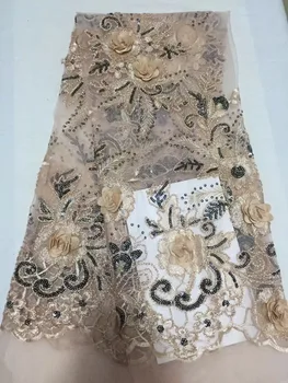 Best Selling African Lace Fabric Royal Gold Nigerian French Fabric 2018 High Quality 3d Flowers African France Tulle Lace Fabric 
Best Selling African Lace Fabric Royal Gold Nigerian French Fabric 2018 High Quality 3d Flowers African France Tulle Lace Fabric