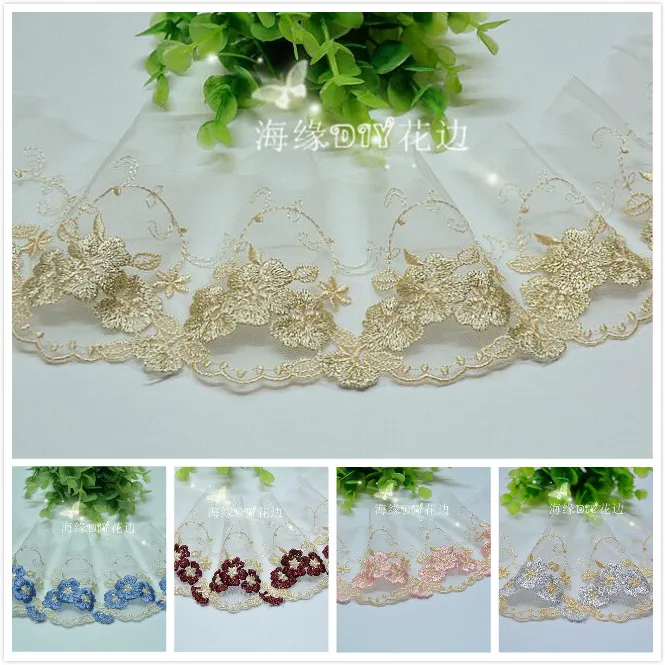 New Arrival 5 Yards Free Shipment 8cm in Width Blue/Silver/Gold/Pink Exquisite Embroid Lace Trim Fabric
New Arrival 5 Yards Free Shipment 8cm in Width Blue/Silver/Gold/Pink Exquisite Embroid Lace Trim Fabric