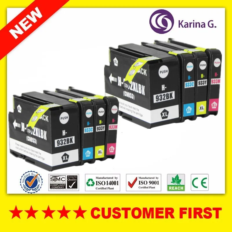 8PK Compatible Ink Cartridge For HP932 HP933 hp 932 933 suit for HP Officejet 6100 6600 6700 7110 7610 7612 7510 7512
8PK Compatible Ink Cartridge For HP932 HP933 hp 932 933 suit for HP Officejet 6100 6600 6700 7110 7610 7612 7510 7512