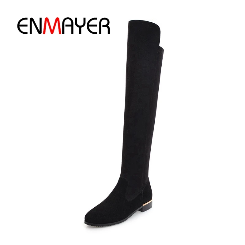 ENMAYER New Low heels Over the Knee Boots Long boots 2018 Fashion Winter Causal Round toe ELastic Zipper Sueude Leg Boots CR351
ENMAYER New Low heels Over the Knee Boots Long boots 2018 Fashion Winter Causal Round toe ELastic Zipper Sueude Leg Boots CR351