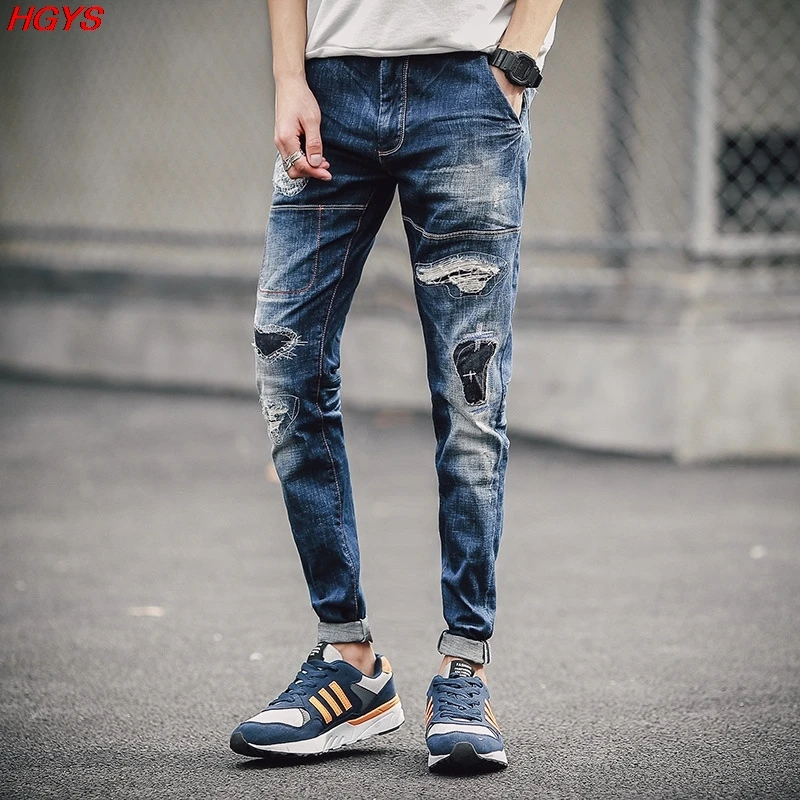 The new 2017 hole in men's jeans Elastic foot patch cultivate one's morality pants
The new 2017 hole in men's jeans Elastic foot patch cultivate one's morality pants