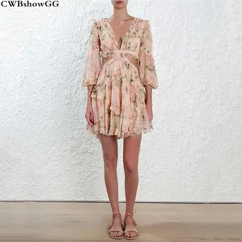 CWBshowGG Runway High Quality Print Patchwork Chiffon Holiday Dress V-neck Ruffles Backless Cross Lantern Sleeve Vestidos Dress
CWBshowGG Runway High Quality Print Patchwork Chiffon Holiday Dress V-neck Ruffles Backless Cross Lantern Sleeve Vestidos Dress