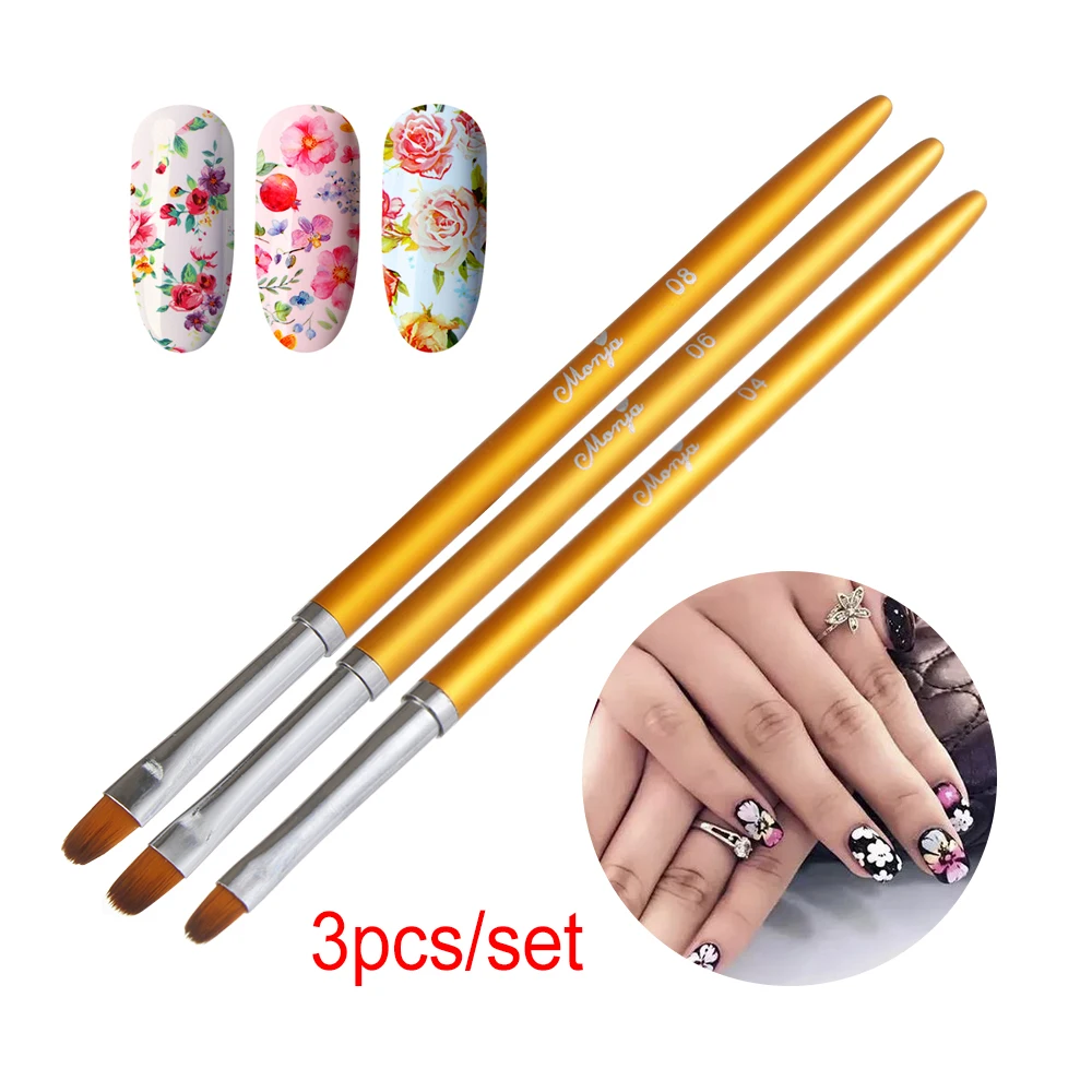 3pcs/set Nail Art Metal Handle Acrylic UV Gel Extension Builder Petal Flower Painting Drawing Brush Manicure Tools Nail Brushes
3pcs/set Nail Art Metal Handle Acrylic UV Gel Extension Builder Petal Flower Painting Drawing Brush Manicure Tools Nail Brushes