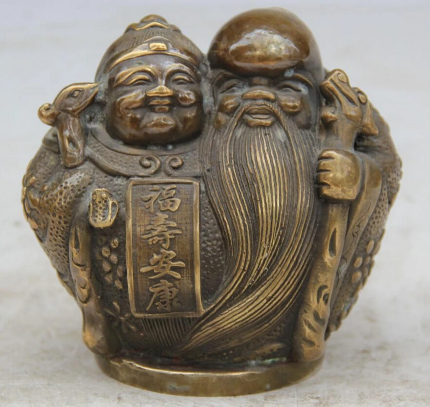 Collectible bronze S1572 6" Chinese Copper Folk Wealth Shou God of longevity grandpa grandmother Statue
Collectible bronze S1572 6" Chinese Copper Folk Wealth Shou God of longevity grandpa grandmother Statue