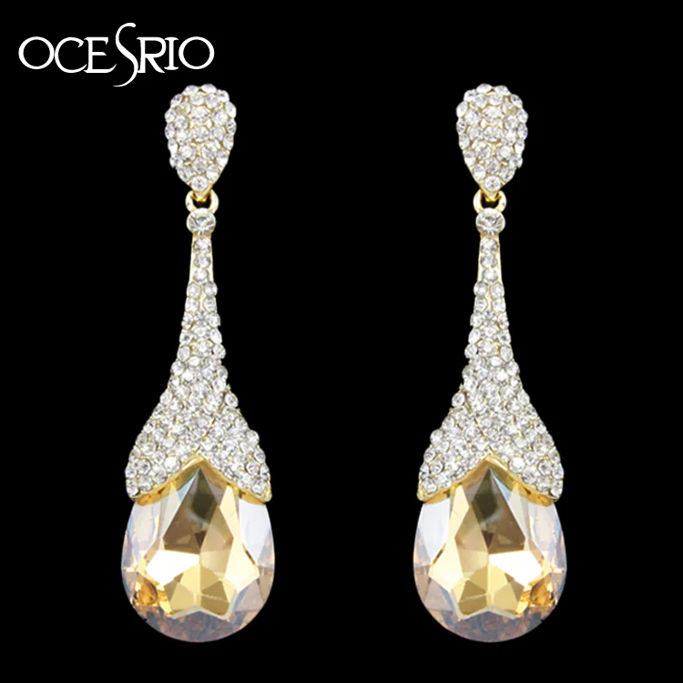 OCESRIO Gold Water Tear Drop Earrings for women Big Crystal Long Earrings hanging Fashion Party Bridal wedding Jewelry ers-h27
OCESRIO Gold Water Tear Drop Earrings for women Big Crystal Long Earrings hanging Fashion Party Bridal wedding Jewelry ers-h27