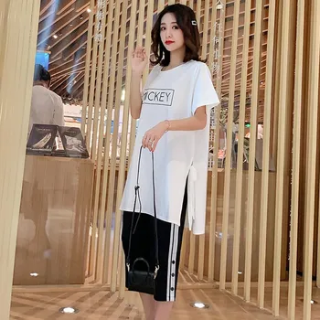 New Korean version of pregnant women suit letter Mickey print shirt + seven points wide leg stomach lift pants
New Korean version of pregnant women suit letter Mickey print shirt + seven points wide leg stomach lift pants