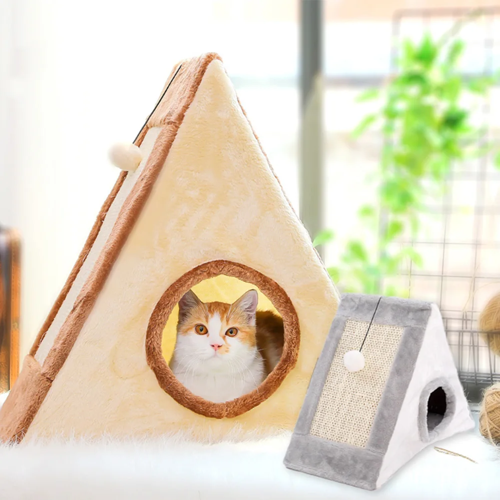 Bed Soft Pet Supplies Hanging Ball Foldable Cosy T-riangle Playhouse Durable With Scratching Board Toy Tent Cat Cave Small
Bed Soft Pet Supplies Hanging Ball Foldable Cosy T-riangle Playhouse Durable With Scratching Board Toy Tent Cat Cave Small
