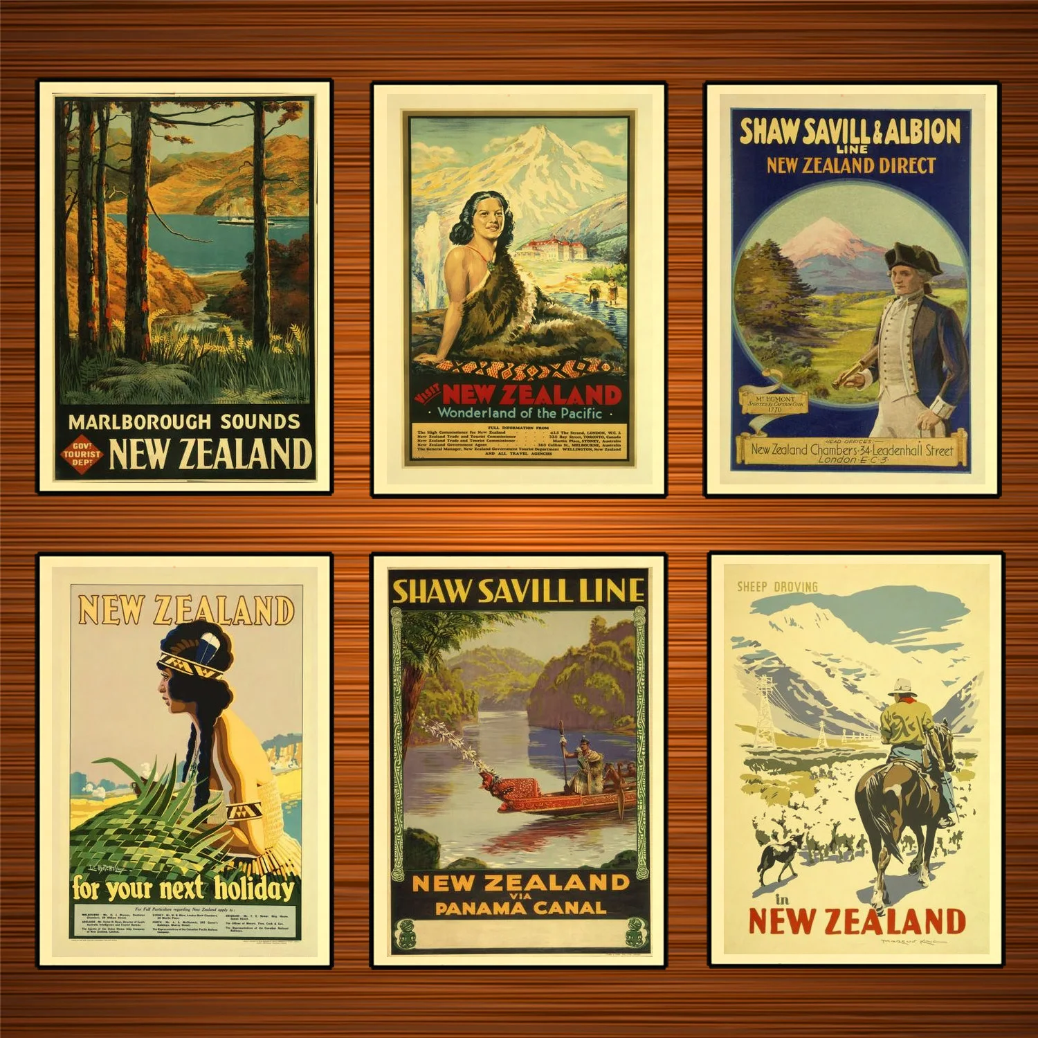 Новая Зеландия NZ Shaw Savill & Albion линия путешествия классические настенные наклейки