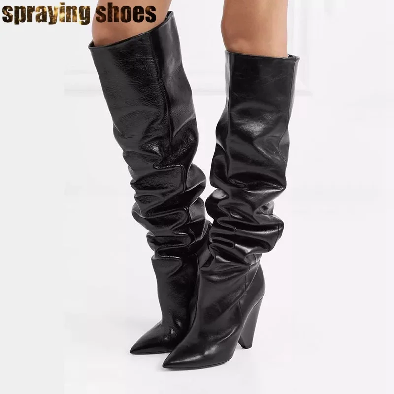 Runway Strange Heel Knee high Women Winter Boots High Heels Pumps Shoes Black/Brown/Burgundy Pointed Toe Sexy Ladies Long Boots
Runway Strange Heel Knee high Women Winter Boots High Heels Pumps Shoes Black/Brown/Burgundy Pointed Toe Sexy Ladies Long Boots