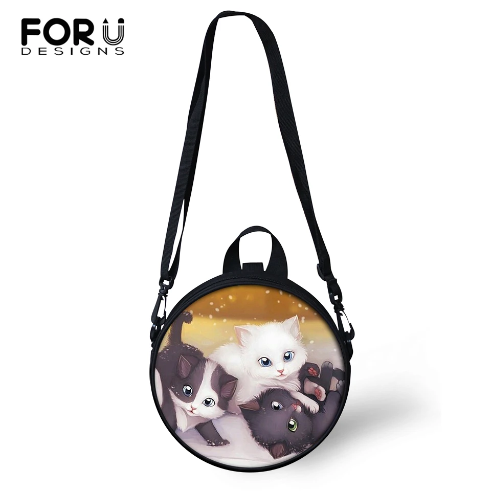 FORUDESIGNS Cartoon Cat Print Kindergarden Baby Shoulder Bags Women Round Shape Messenger Bags Kawaii Animal Girls Circular Bags
FORUDESIGNS Cartoon Cat Print Kindergarden Baby Shoulder Bags Women Round Shape Messenger Bags Kawaii Animal Girls Circular Bags