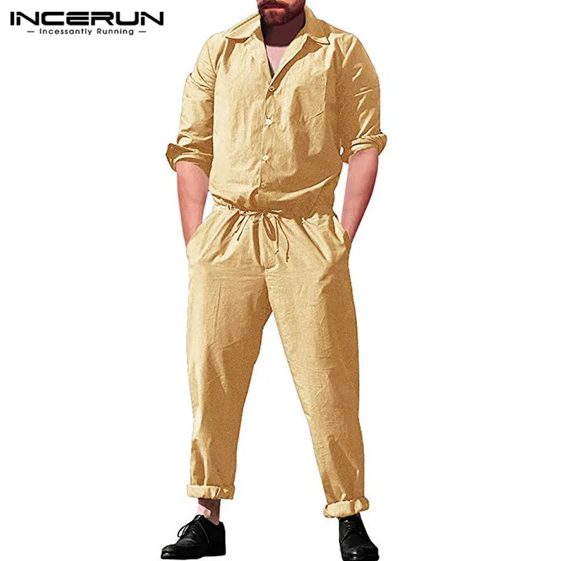 INCERUN Fashion Solid Color 2019 Men's Wide Leg Long Sleeve Pocket Loose Siamese Trousers Street Dress Workwear Men Jumpsuit 5XL
INCERUN Fashion Solid Color 2019 Men's Wide Leg Long Sleeve Pocket Loose Siamese Trousers Street Dress Workwear Men Jumpsuit 5XL