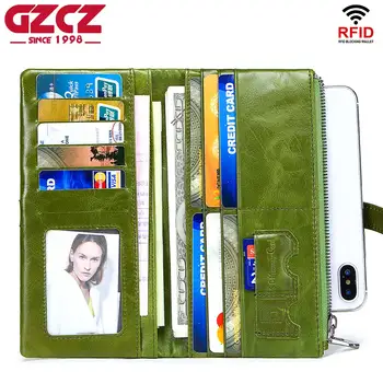 2018 New Fashion Women Wallets Genuine Cow Leather Zipper Wallet Women's Long Design Purse Two Fold Green Brown Clutch Walet
2018 New Fashion Women Wallets Genuine Cow Leather Zipper Wallet Women's Long Design Purse Two Fold Green Brown Clutch Walet