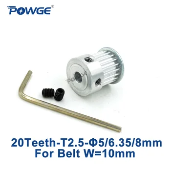 POWGE 1pcs 20 Teeth T2.5 Synchronous pulley bore 5mm 6mm 6.35mm 8mm For width 10mm T2.5 timing Belt 20Tooth 20Teeth 20T pulley
POWGE 1pcs 20 Teeth T2.5 Synchronous pulley bore 5mm 6mm 6.35mm 8mm For width 10mm T2.5 timing Belt 20Tooth 20Teeth 20T pulley