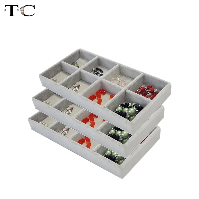 Free Shipping Grey Ice Velvet Compartment Jewelry Display Tray For Decoration, Jewelry Storage Box 3PCS/LOT
Free Shipping Grey Ice Velvet Compartment Jewelry Display Tray For Decoration, Jewelry Storage Box 3PCS/LOT