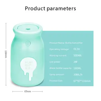 180ML Cute Mini Bottle Humidifier Ultrasonic Car Air Humidifier Mini USB Aroma Diffuser Office Waterless Shut-off For Baby Pregn
180ML Cute Mini Bottle Humidifier Ultrasonic Car Air Humidifier Mini USB Aroma Diffuser Office Waterless Shut-off For Baby Pregn
