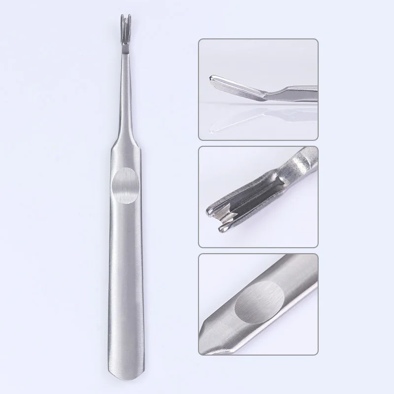 

Professional Nail Cuticle Pusher Stainless Steel Dead Skin Cuticle Remover Fork Trimmer Pedicure Care Nail Art Cleaner Tools