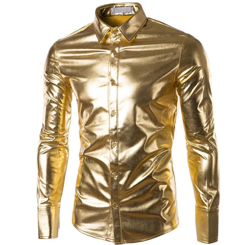 Fashion men Shiny shirt Glossy coated Night club stage Long sleeve slim shirt hot sale mens Halloween Party Cosplay clothing 3XL
Fashion men Shiny shirt Glossy coated Night club stage Long sleeve slim shirt hot sale mens Halloween Party Cosplay clothing 3XL