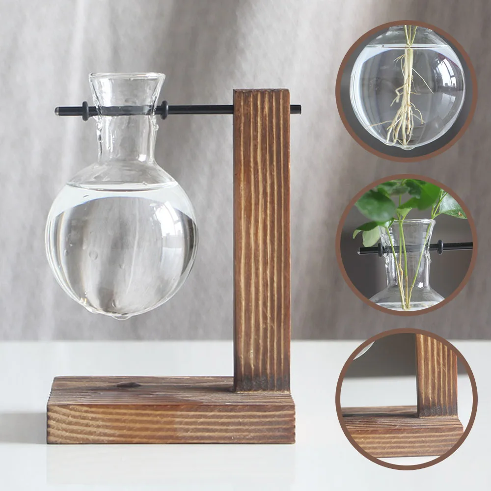 Drop Shipping Hydroponic Plant Vases Vintage Flower Pot Transparent Vase Wooden Frame Glass Tabletop Plants Home Bonsai Decor
Drop Shipping Hydroponic Plant Vases Vintage Flower Pot Transparent Vase Wooden Frame Glass Tabletop Plants Home Bonsai Decor