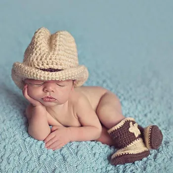 Newborn Photography Props Handmade Crochet Baby Hat Shoes Set Cowboy Costumes for Newborn Baby Souvenir Photo Shoot Props
Newborn Photography Props Handmade Crochet Baby Hat Shoes Set Cowboy Costumes for Newborn Baby Souvenir Photo Shoot Props