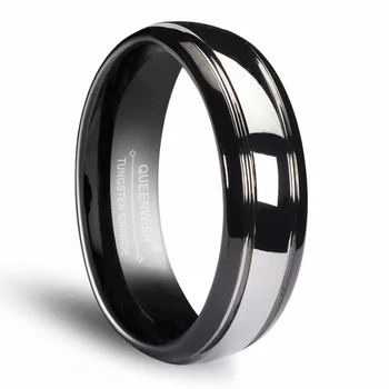 Tungsten Carbide Rings Men 6mm Dome Black Silver Wedding Bands with High Polished Finish Couple Rings Jewelry
Tungsten Carbide Rings Men 6mm Dome Black Silver Wedding Bands with High Polished Finish Couple Rings Jewelry