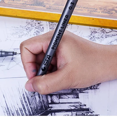 STA Micro Pen Fineliner чернильные ручки для рисования пигментная подкладка|Гелевые ручки|