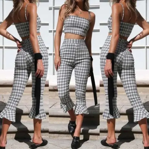 NEW Women Ladies Jumpsuit Plaid Clubwear Summer Bodycon Party Romper Trousers Wpomen Sleeveless Short Clothes Set
NEW Women Ladies Jumpsuit Plaid Clubwear Summer Bodycon Party Romper Trousers Wpomen Sleeveless Short Clothes Set