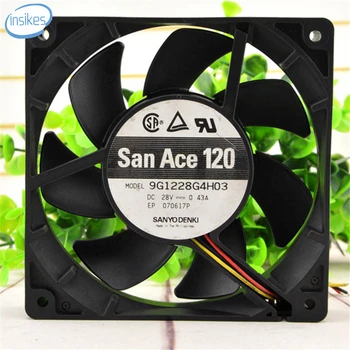 9G1228G4H03 Equipment Cooling Fan DC 28V 0.43A 12025 12cm 120*120*25mm 3 Wires
9G1228G4H03 Equipment Cooling Fan DC 28V 0.43A 12025 12cm 120*120*25mm 3 Wires