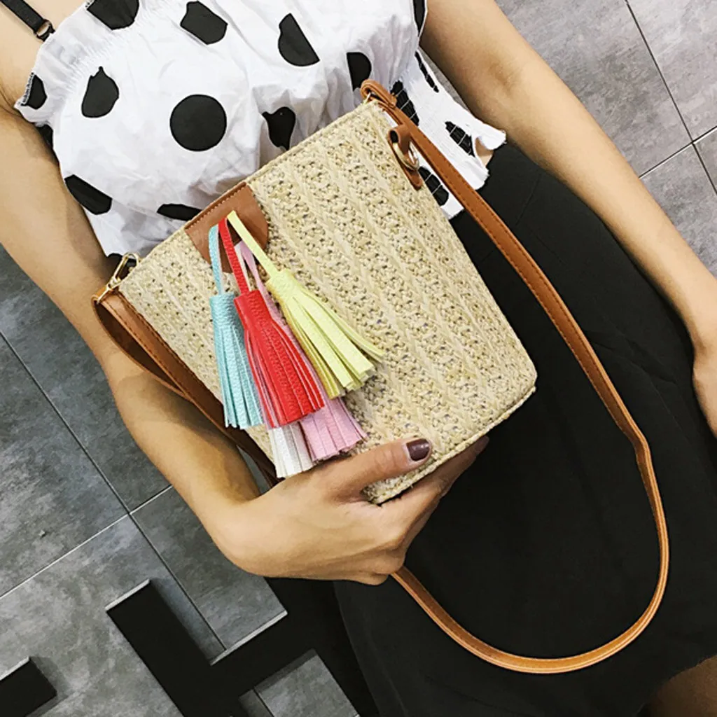 Handbag Famous 2019 Women's straw Bag Large Women's Ladies Leisure Simple Pure Color Single Shoulder Drum type Messenger Bags 50
Handbag Famous 2019 Women's straw Bag Large Women's Ladies Leisure Simple Pure Color Single Shoulder Drum type Messenger Bags 50
