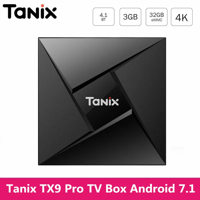 

Tanix TX9 Pro Android 7.1 TV Box Amlogic S912 Octa Core Bluetooth 3GB RAM 32GB ROM Smart TV Set-Top Box IPTV Media Player