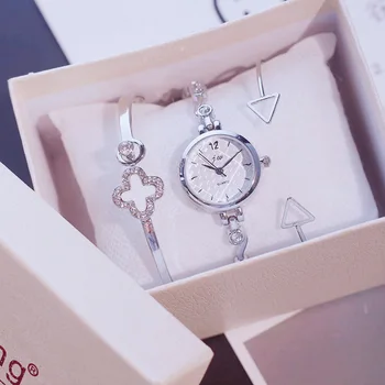 Exquisite Accessories Attached Women Watch&Two Bangles&Box Rose Gold Silver Ladies Luxury Wristwatches Bracelets Female Hours
Exquisite Accessories Attached Women Watch&Two Bangles&Box Rose Gold Silver Ladies Luxury Wristwatches Bracelets Female Hours