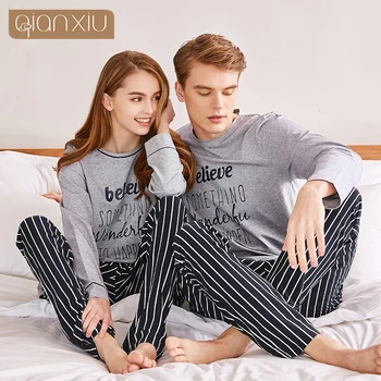 Qianxiu 2018 Autumn style for couples Women's casualpajamas cotton suits plus size for womens 18119
Qianxiu 2018 Autumn style for couples Women's casualpajamas cotton suits plus size for womens 18119