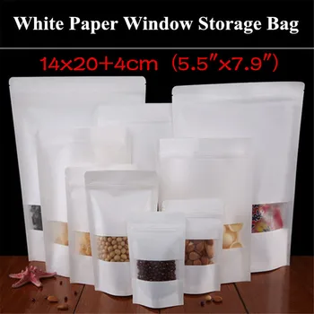 50pcs 14x20+4cm (5.5"x7.9") 280micron Doypack White Paper Frosted Window Ziplock Bag Candy/Snacks/Tea Paper Window Zip Pouch
50pcs 14x20+4cm (5.5"x7.9") 280micron Doypack White Paper Frosted Window Ziplock Bag Candy/Snacks/Tea Paper Window Zip Pouch