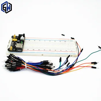 3.3V/5V MB102 Breadboard power module+MB-102 830 points Solderless Prototype Bread board kit +65 Flexible jumper wires wholesale
3.3V/5V MB102 Breadboard power module+MB-102 830 points Solderless Prototype Bread board kit +65 Flexible jumper wires wholesale