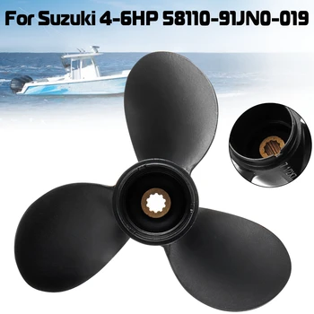 58110-91JN0-019 7 1/2 x 7 Aluminum Alloy Propeller For Suzuki Outboard Engine 4-6HP 10 Spline Tooths 3 Blades R Rotation Black 
58110-91JN0-019 7 1/2 x 7 Aluminum Alloy Propeller For Suzuki Outboard Engine 4-6HP 10 Spline Tooths 3 Blades R Rotation Black