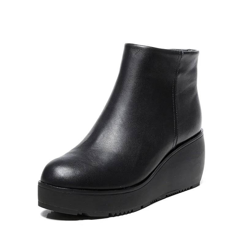 New Arrivals Genuine Leather Ankle Boots For Women High Heels Wedges Boots Female Platform Spring Autumn Boots Women Shoes
New Arrivals Genuine Leather Ankle Boots For Women High Heels Wedges Boots Female Platform Spring Autumn Boots Women Shoes