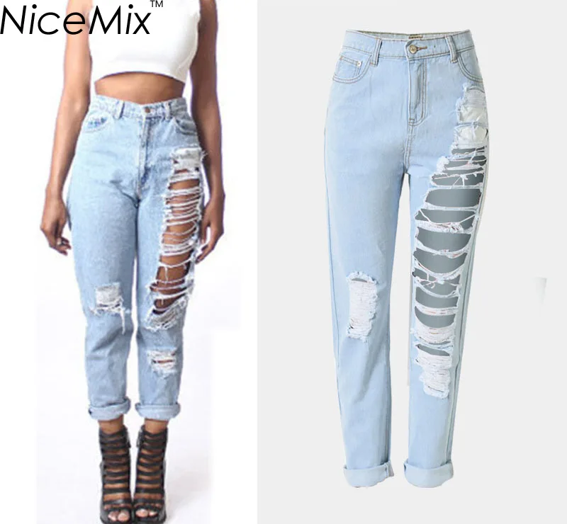 NiceMix 2017 Plus Size Ripped Jeans Casual Boyfriend Jeans For Women High Wasit Washed Vintage Jeans Woman Denim Jeans Femme
NiceMix 2017 Plus Size Ripped Jeans Casual Boyfriend Jeans For Women High Wasit Washed Vintage Jeans Woman Denim Jeans Femme