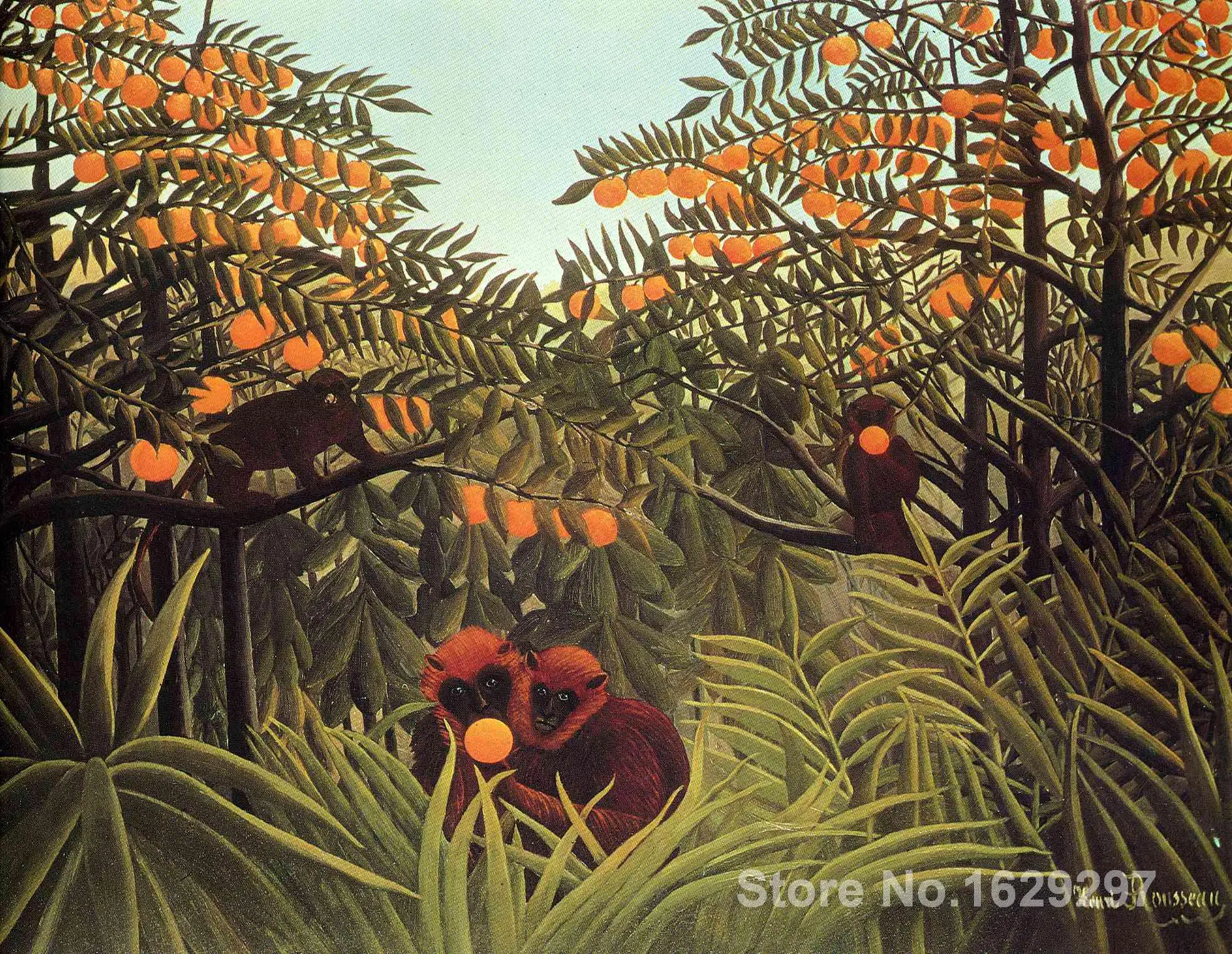 Modern painting on canvas Apes in the Orange Grove Henri Rousseau High quality Hand painted
Modern painting on canvas Apes in the Orange Grove Henri Rousseau High quality Hand painted