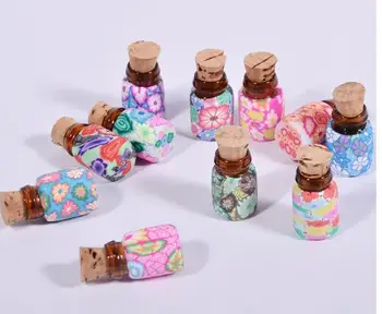 100PCS/Set DIY 0.5ml Jewelry Polymer Clay Mini Glass Essential Oil Bottle Pendant Wishing Bottles Vials With Natural Wood Cork
100PCS/Set DIY 0.5ml Jewelry Polymer Clay Mini Glass Essential Oil Bottle Pendant Wishing Bottles Vials With Natural Wood Cork