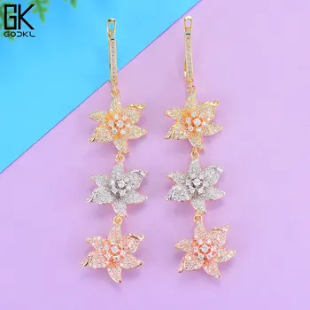 GODKI Luxury Flowers Cubic Zircon Crystal CZ Long Dangle Earrings For Women African Bridal Earring aretes de mujer modernos 2018
GODKI Luxury Flowers Cubic Zircon Crystal CZ Long Dangle Earrings For Women African Bridal Earring aretes de mujer modernos 2018
