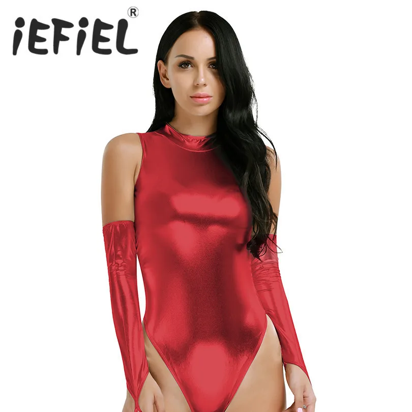 iEFiEL Women Lingerie Wetlook PU Leather High Cut Sleeveless Clubwear Thong Leotard Bodysuit Underwear Erotic Teddies Nightwear
iEFiEL Women Lingerie Wetlook PU Leather High Cut Sleeveless Clubwear Thong Leotard Bodysuit Underwear Erotic Teddies Nightwear
