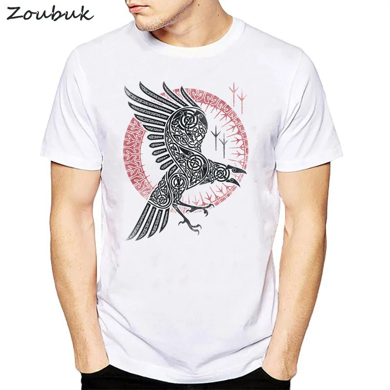 Vintage Viking RAGNAR RAVEN T Shirt Men Old Norse Runes Bird Banner T-shirt male Summer top white cool tee mens clothing
Vintage Viking RAGNAR RAVEN T Shirt Men Old Norse Runes Bird Banner T-shirt male Summer top white cool tee mens clothing