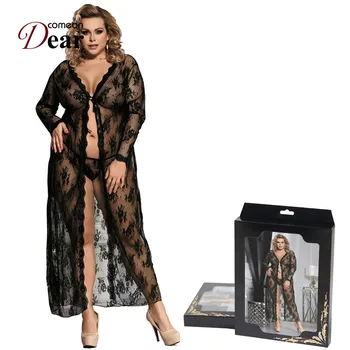 Comeondear Baby Dolls Women Sexy Lace Transparent Robe Sexy Erotique Delicate Long Sleeve Black Plus Size Sexy Lingerie RA80232
Comeondear Baby Dolls Women Sexy Lace Transparent Robe Sexy Erotique Delicate Long Sleeve Black Plus Size Sexy Lingerie RA80232