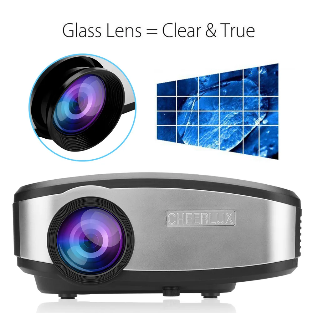 C6 Mini LED&LCD Projector 800x480 Pixels 1200 Lumens Home TheaterVideo Games Multi-inputs HDMIUSBVGAAVTV Proyector (5)